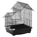 Pawhut Bird Travel Cage, 46Lx36Wx56H cm, Metal-Black(c-2)