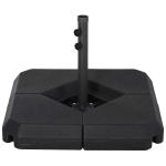 Outsunny HDPE 4-Part Fillable Parasol Base Black(c-4)