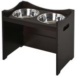 Pawhut Stainless Steel Pet Feeder , 58.4Lx30.5Wx25.4H cm-Brown(c-4)