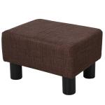 HOMCOM Polyester Upholstered Footstool Grey(c-4)