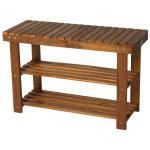 HOMCOM Entryway Storage Shoe Bench, 69Lx34Wx48H cm, Paulownia sponge-Natural Wood Colour(c-1)