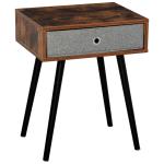 HOMCOM Side Cabinet, 50Wx40D x70H cm-Natural Wood Colour(c-7)