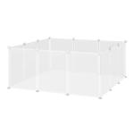 PawHut Heavy Duty 4 Panel Pet Playpen Folding Metal Dog Crate Kennel 82 x 82 x 60 cm(c-6)