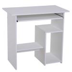 HOMCOM Compact Small Computer Table Wooden Desk Keyboard Tray Storage Shelf Corner(c-1)