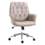 Vinsetto Tufted Desk Chair w/ Arm Rest on Wheels Purple(c-2)