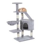 Pawhut 125 cm Cat Tree-Grey(c-7)