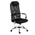 Vinsetto Office Chair Linen Fabric Swivel Desk Chair Home Study Rocker with Wheels, Grey(c-2)