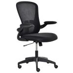 Vinsetto Office Chair Linen Fabric Swivel Desk Chair Home Study Rocker with Wheels, Grey(c-1)