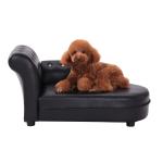 Pawhut Fabric Pet Sofa, 57x34x36 cm- Black, Zebra-Stripe(c-1)