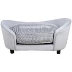 PawHut Stylish Linen Pet Sofa w/ Wood Frame Metal Studding Cushion Legs Dog Cat Blue(c-5)
