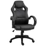 HOMCOM Racing PU Leather Office Chair-Black/Red(c-1)