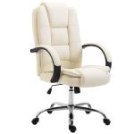 Vinsetto High Back Executive Office Chair, 360° Swivel, PU Leather-Beige(c-1)