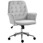 Vinsetto Tufted Desk Chair w/ Arm Rest on Wheels Purple(c-3)