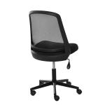 Vinsetto Leisure Office Chair Mesh Fabric Computer Home Study Armless with Wheels, Black(c-1)