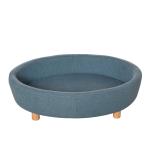 PawHut Pet Sofa Soft Couch Sponge Cushioned Bed Wooden legs, Light Grey(c-2)