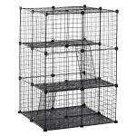 PawHut Metal 2-Tier Small Animal Cage Blue(c-7)