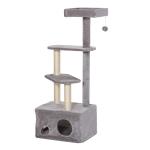 PawHut 36Lx36Wx44H cm Cat Tree Scratching Post-Beige(c-1)
