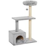 PawHut Cat Tree Multi-level Kitten Tower w/ Scratching Post Condo Plush Perches(c-4)
