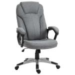 Vinsetto Executive Office Gaming Chair Linen Rocking Seat w/ Adjustable Padded Seat & Wheels in Blue(c-2)