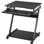 HOMCOM Particle Board Rolling Computer Desk w/ Wheel Lock - White(c-2)