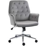 Vinsetto Tufted Desk Chair w/ Arm Rest on Wheels Purple(c-1)