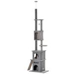 PawHut 36Lx36Wx44H cm Cat Tree Scratching Post-Beige(c-2)