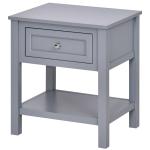 HOMCOM Wooden Small Side Coffee Table w/Open Bottom Shelf Space for Home Office(c-6)