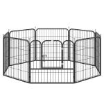 PawHut 4 Sizes Pet Playpen Dog Rabbit Puppy Cage Folding Run Fence Garden Metal Hutch(c-1)