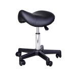 HOMCOM Faux Leather Height Adjustable Cosmetic Saddle Stool Grey(c-6)
