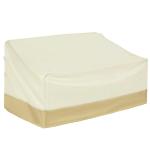 Outsunny Waterproof Furniture Cover For 3 Seat Rattan Sofa, 600D Oxford Cloth, 152Lx87Wx58-79H cm-Beige/Coffee(c-1)