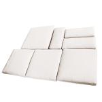 Outsunny Rattan Furniture Cushion Cover Replacement Set, 7 pcs-Cream(c-3)