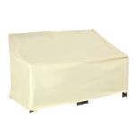 Outsunny Waterproof Furniture Cover For 3 Seat Rattan Sofa, 600D Oxford Cloth, 218Lx111Wx101H cm-Beige/Coffee(c-6)