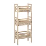 Outsunny 3pcs Wood Flower Stand Flower Pot Display Organizer w/ Slatted Shelves Natural(c-2)