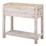 Outsunny Wooden Garden Potting Table Galvanized Metal Workstation Sink Shelves and Hooks(c-6)
