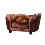 Pawhut Fabric Pet Sofa, 57x34x36 cm- Black, Zebra-Stripe(c-2)