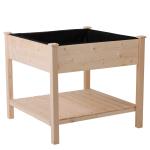 Outsunny Wooden Garden Potting Table Galvanized Metal Workstation Sink Shelves and Hooks(c-7)
