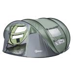 Outsunny Dome Tent for 3-4 Person Family Tent with Screened-In Porch Waterproof Dark Grey(c-7)