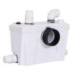 HOMCOM Bomba Trituradora de Agua Residual para Baño Lavabo o Cocina Uso Largo Triturador Sanitario de 700W con 3 Entradas 51x21x31 cm Blanco(c-2)