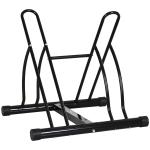 HOMCOM Aparcamiento para Bicicleta Plegable y Portátil con Almohadillas Protectoras en la Base Apto para Rueda Inferior a 5,5 cm de Ancho 39x35x45,5 cm Negro(c-4)