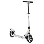 HOMCOM Foldable Kick Scooter, Adjustable Height, 94L x 38W x 90-105Hcm-White(c-1)