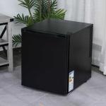 HOMCOM Mini Frigorífico Volumen 50 L con Luz LED Estante Extraíble Ajustable de 3 Niveles 43x48x51 cm Negro y Plata(c-2)