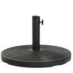 Outsunny Soporte de Sombrilla Semicircular Ajustable Universal Pie de Parasol de Cemento Base de Sombrilla Patio Jardín Estilo Retro HDPE Φ50x32x32cm(c-2)