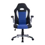 HOMCOM Racing Silla Escitorio Silla de Ordenador Juvenil Ergonómica Regulable con Ruedas Negro(c-2)