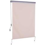 Outsunny Toldo Vertical Enrollable con Manivela 140x250 cm Protección UV para Interior y Exterior Balcón Porche Terraza Color Crema