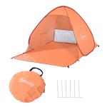Outsunny Tienda de Campaña Pop-Up Instantánea y Portátil con Ventanas tipo Refugio para Playa Picnic y Camping con Protección Solar UV 200x150x115cm Rojo(c-2)