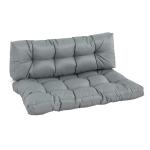 Outsunny Cojín para Palé con Respaldo 120x80x12 cm Cojín para Banco para Columpio Hamaca Interior Exterior Gris