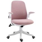 Vinsetto Silla de Escritorio Silla Giratoria de Oficina Función Basculante Altura Ajustable Ergonómica con Reposabrazos Elevable Carga 120 kg 62,5x60x90-98 cm Rosa(c-2)