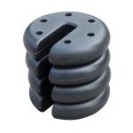 Outsunny® Juego de 4 Peso de Pierna Gazebo Relleno de Cemento Pie de Soporte para Carpa Plegable Base Ponderada de Cenador Φ20x4.5cm