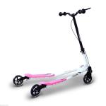 HOMCOM Patinete Scooter de 3 Ruedas Plegable Scooter de Oscilación Reductor para Niños +4 Años con Freno Manillar Ajustable Carga 50 kg 91x60x80cm(c-2)
