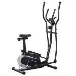 HOMCOM Bicicleta Elíptica de Fitness con Resistencia Magnética Ajustable Sillín Regulable Pantalla LCD Pulsómetro y Volante de Inercia 3 kg 103x62x151 cm Negro(c-1)